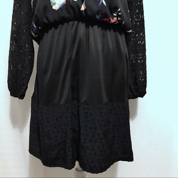 ❌SOLD❌ Xhilaration Black with Floral Dress Women L - Picture 5 of 15